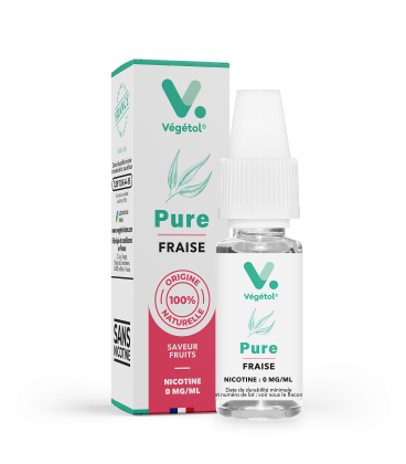 E-liquide naturel français sans propylène glycol sans glycérine végétale Végétol® Pure Fraise