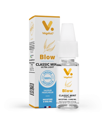 E-liquide naturel français sans propylène glycol Végétol® Blow Classic Mint